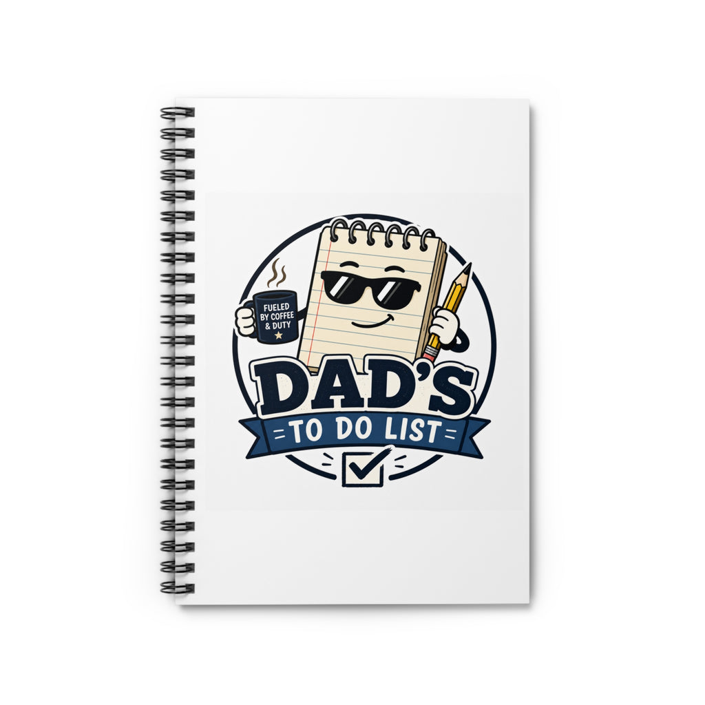 Notebook — "Dad's To Do List" Spiral Ruled Journal