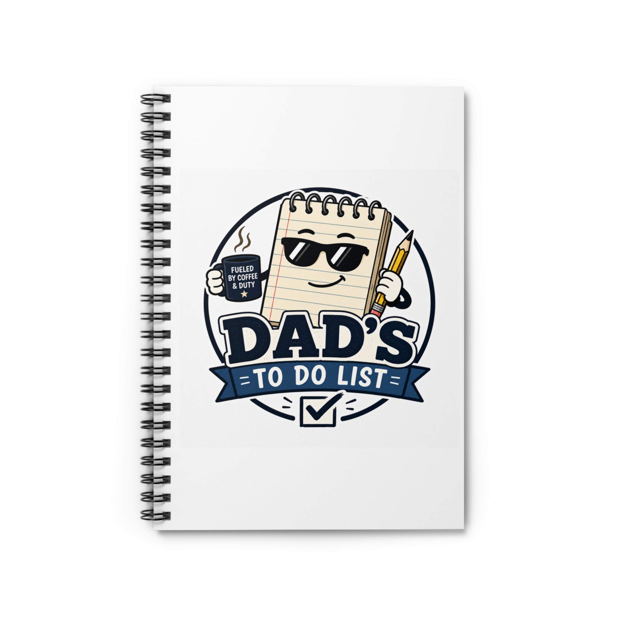 Notebook — "Dad's To Do List" Spiral Ruled Journal