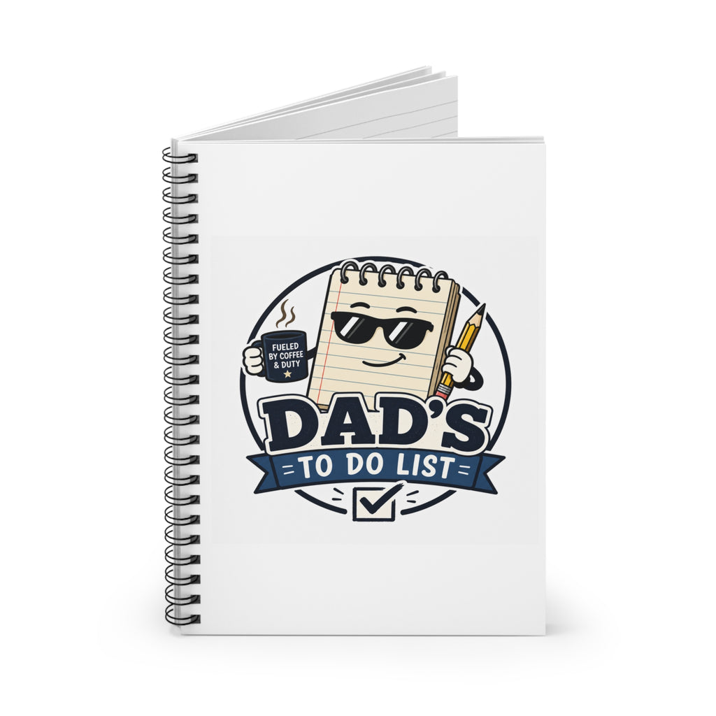 Notebook — "Dad's To Do List" Spiral Ruled Journal