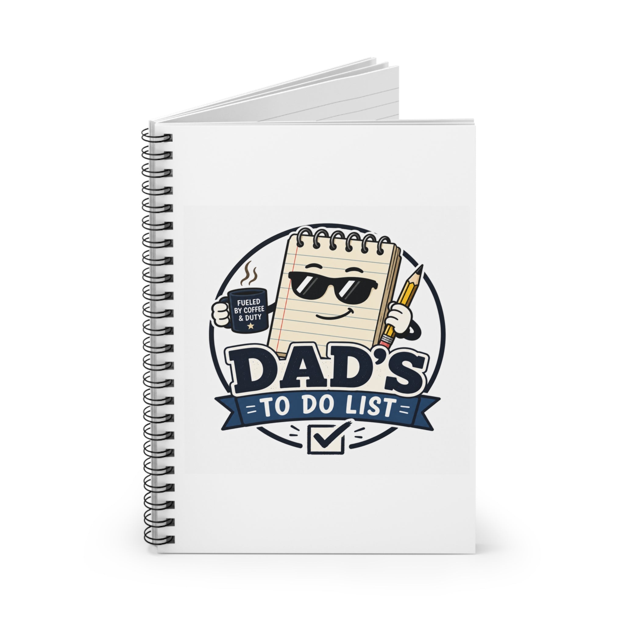 Notebook — "Dad's To Do List" Spiral Ruled Journal