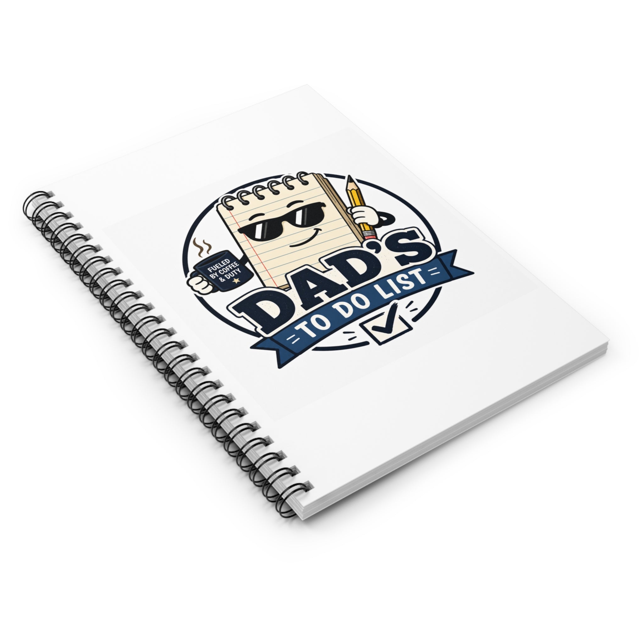 Notebook — "Dad's To Do List" Spiral Ruled Journal