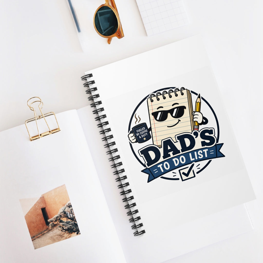 Notebook — "Dad's To Do List" Spiral Ruled Journal