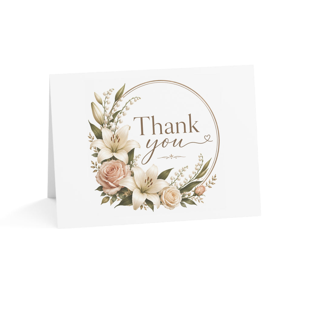Thank You Floral Greeting Cards — Pack of 1, 10, 30 or 50