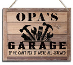 Hanging Wood Rustic Sign - Fathers Day Gift / Gifts for  Grandpas