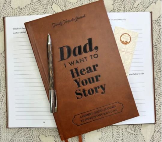 Retro Dad Story Leather Notebook